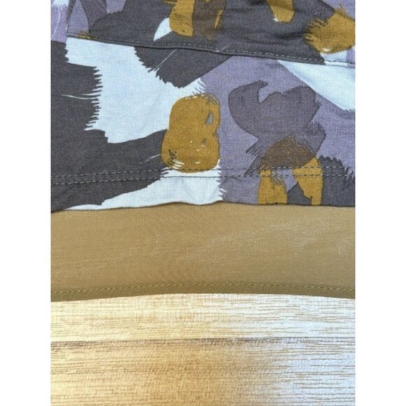 LOGO Lori Goldstein Sz M Fall Colors Print Stretch Jersey Cardigan Top Pockets - Picture 9 of 16